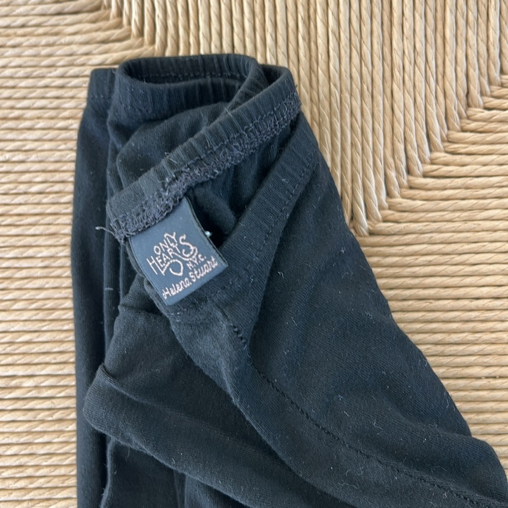 ONLY HEARTS NYC helena stuart black knee length legging size small 94% rayon - Picture 8 of 10